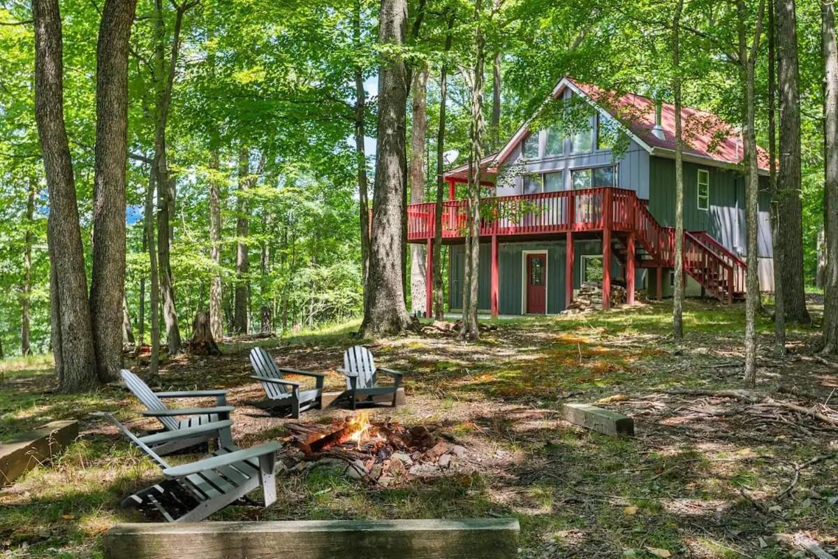Hot Tub, Large Deck, Wifi, Fire Pit At Chalet Cabin Morton Grove Esterno foto