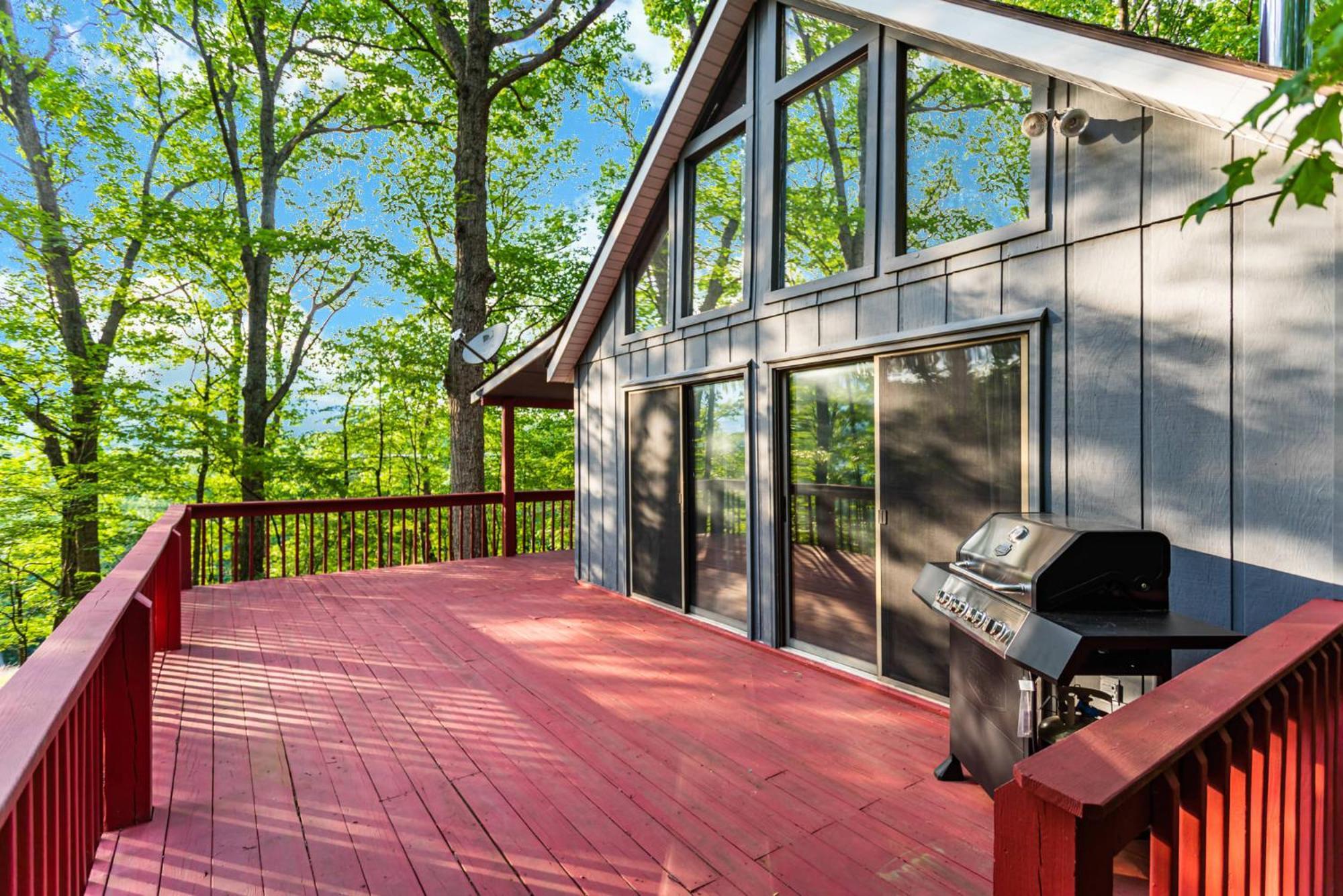 Hot Tub, Large Deck, Wifi, Fire Pit At Chalet Cabin Morton Grove Esterno foto