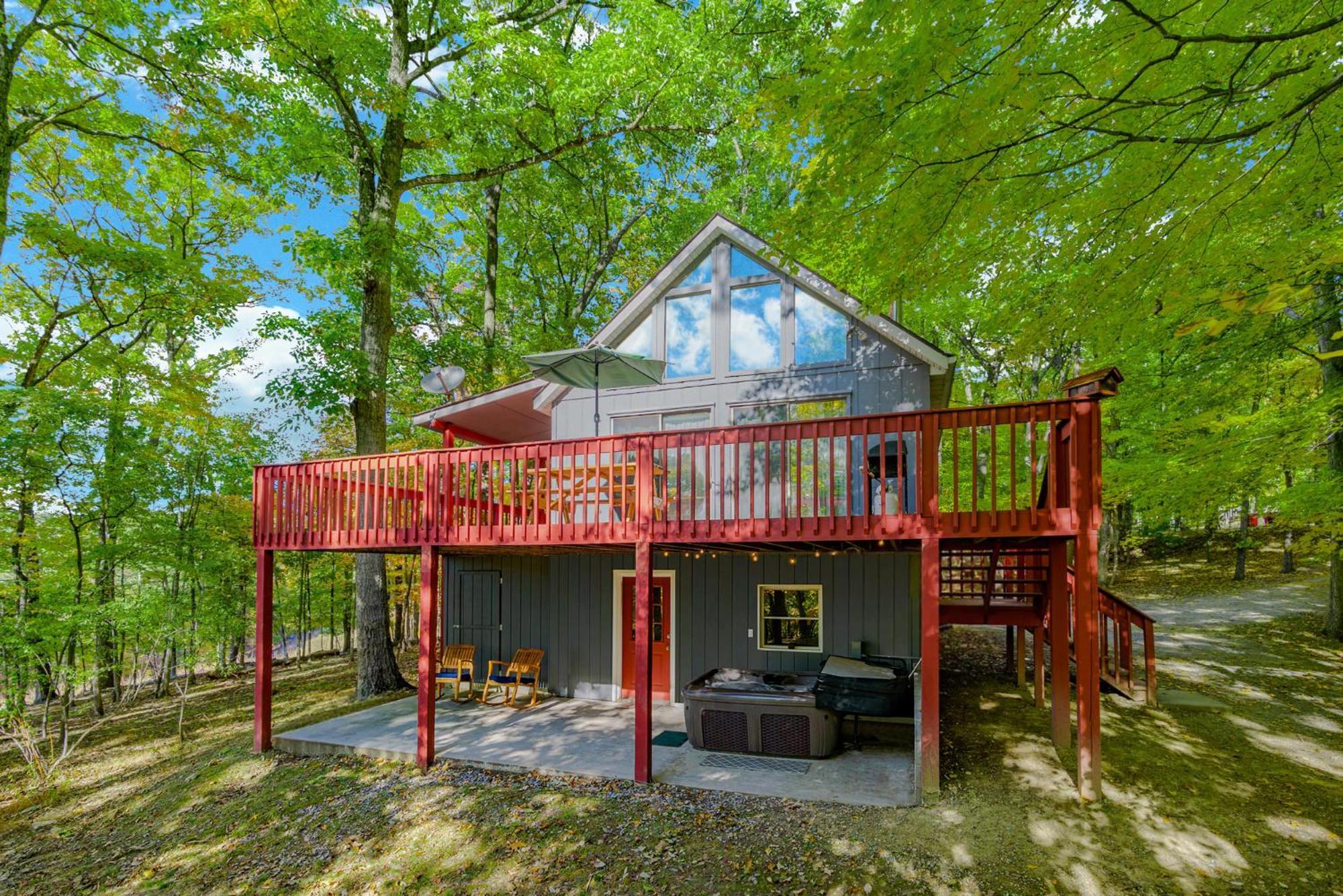 Hot Tub, Large Deck, Wifi, Fire Pit At Chalet Cabin Morton Grove Esterno foto